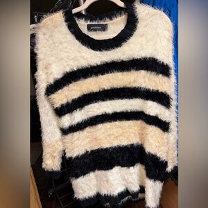 MINKPINK Multicolor Striped Fuzzy Sweater, Size S